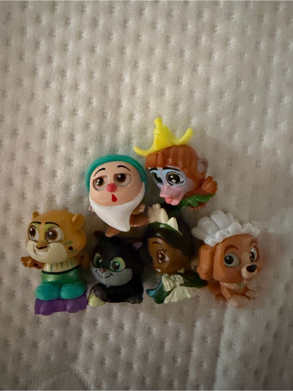 Set of 6 Colorful Mini Character Figurines
